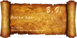 Barta Ida névjegykártya